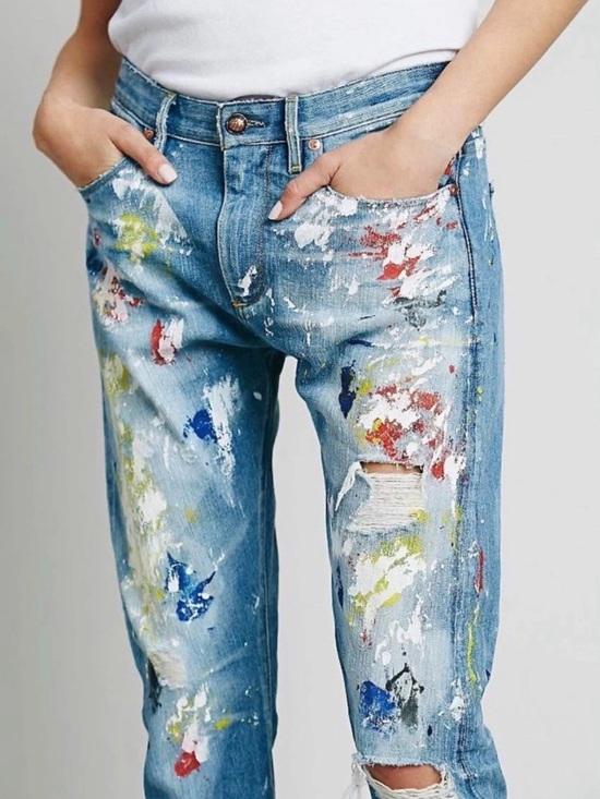 Free People Denim - Free People Rare Paint Tortoise Jeans Paint Splatter Edition